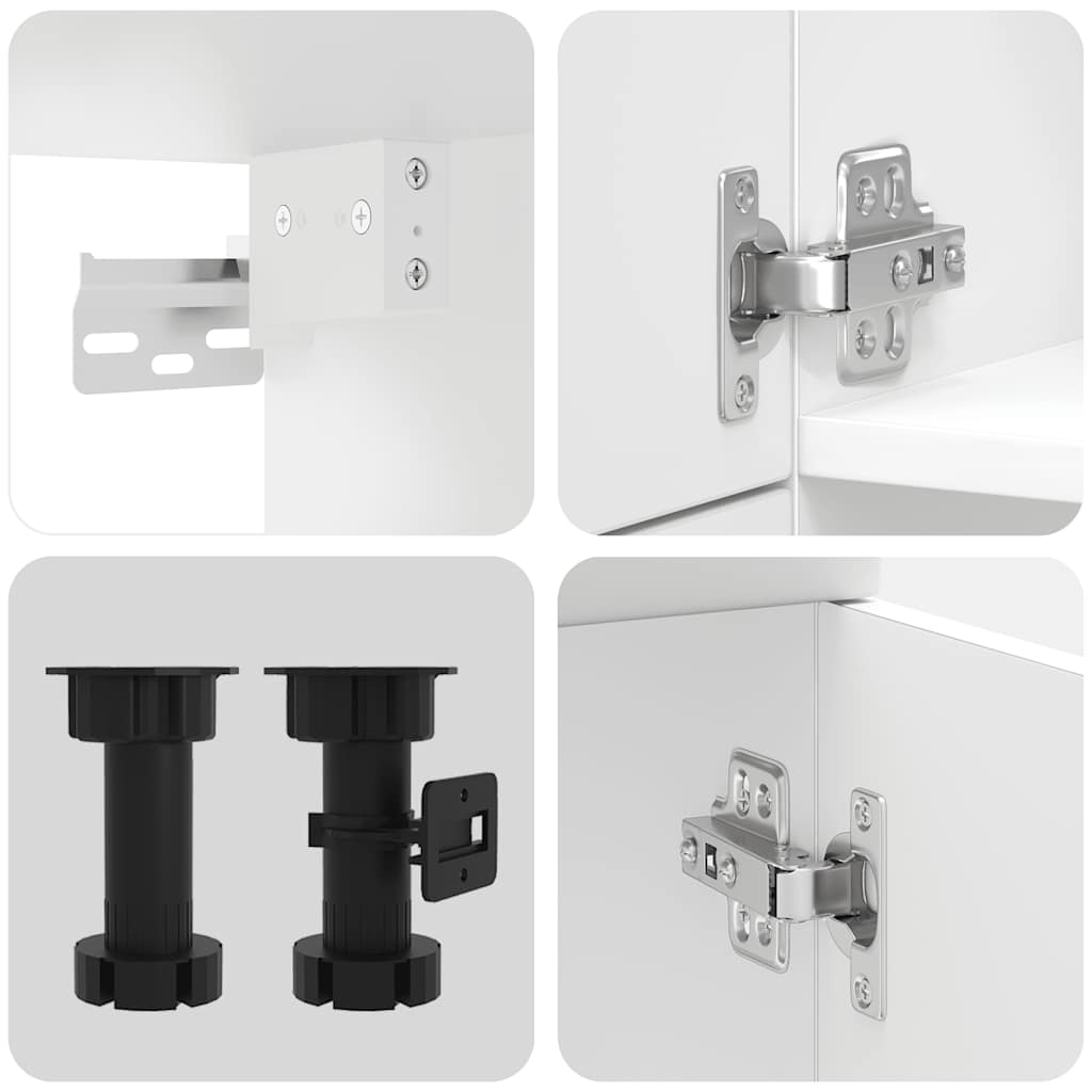 Set dulap de bucătărie din 7 piese „Kalmar” Lemn prelucrat alb GartenMobel Dekor