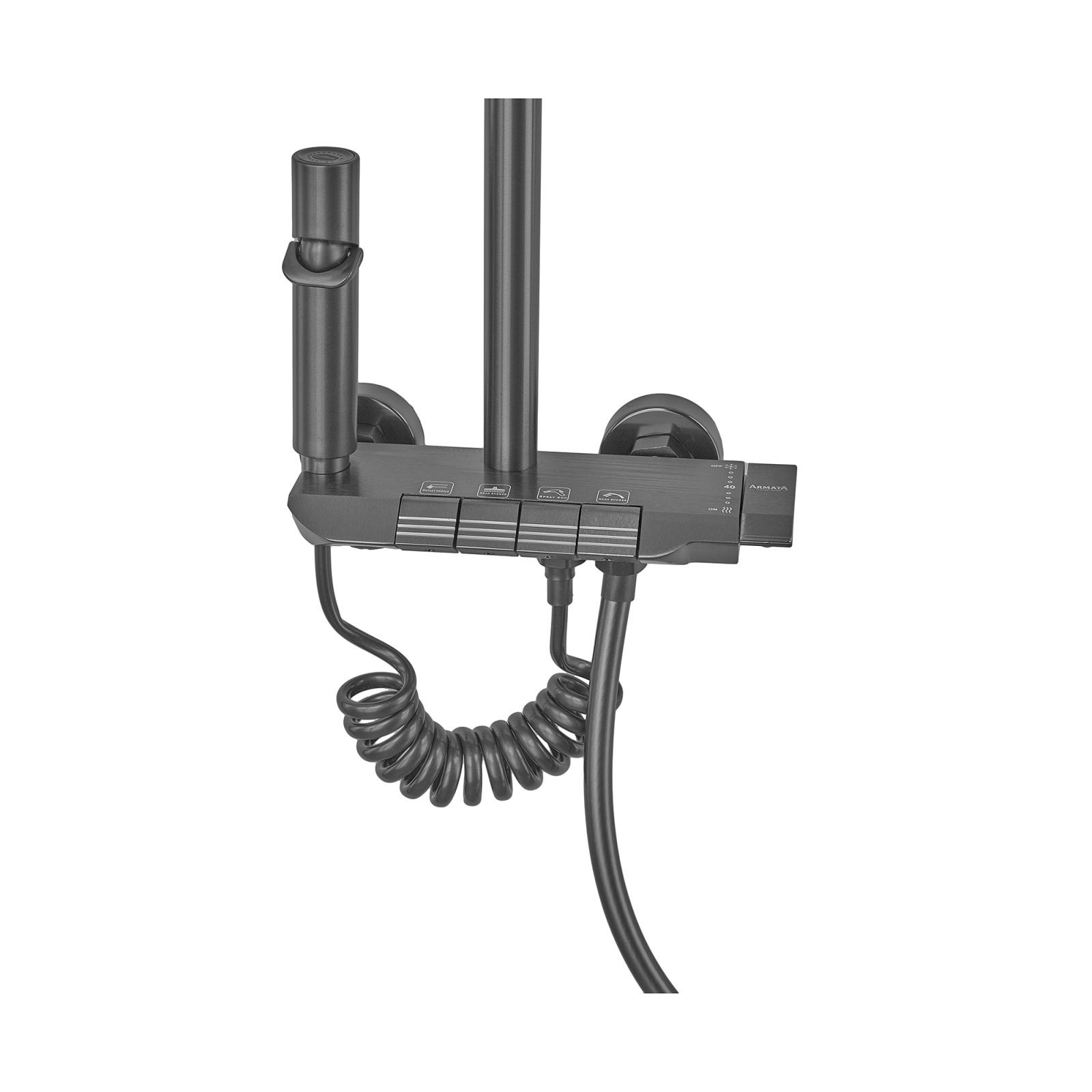 Coloană de duș cu butoane 4 în 1 ARMATA (Culoare Grafit) BCS-009-J Innovative ReliableTools