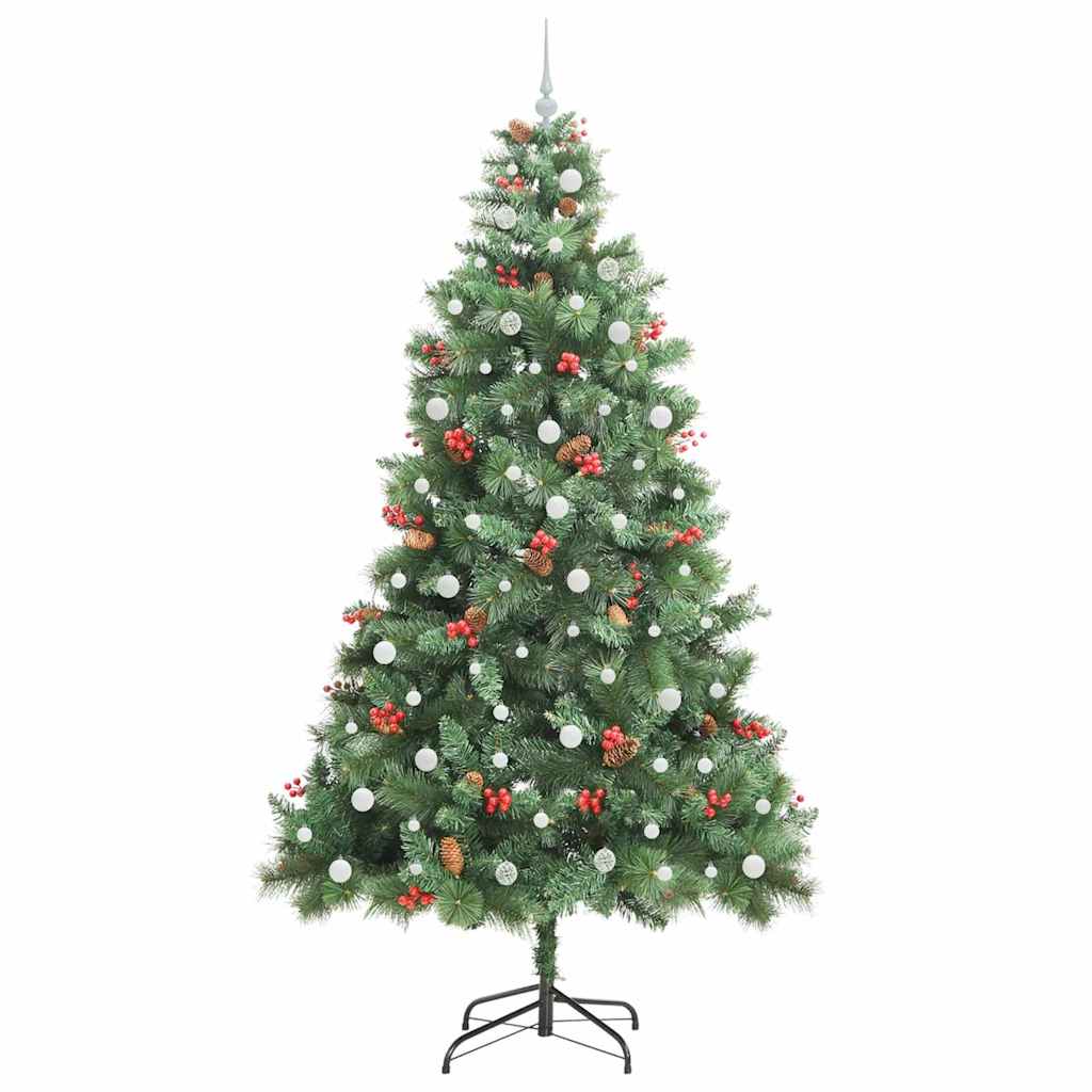 Brad de Crăciun artificial Verde 240 cm PVC și Metal GartenMobel Dekor