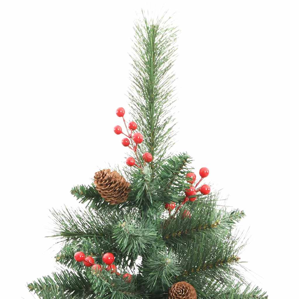 Brad de Crăciun artificial Verde 240 cm PVC și Metal GartenMobel Dekor