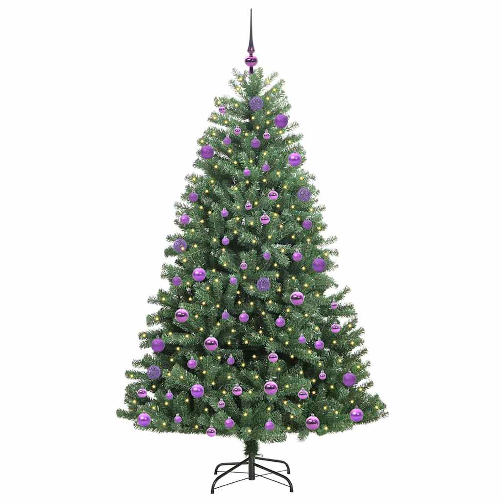 Brad de Crăciun artificial cu ramuri articulare Verde 210 cm GartenMobel Dekor