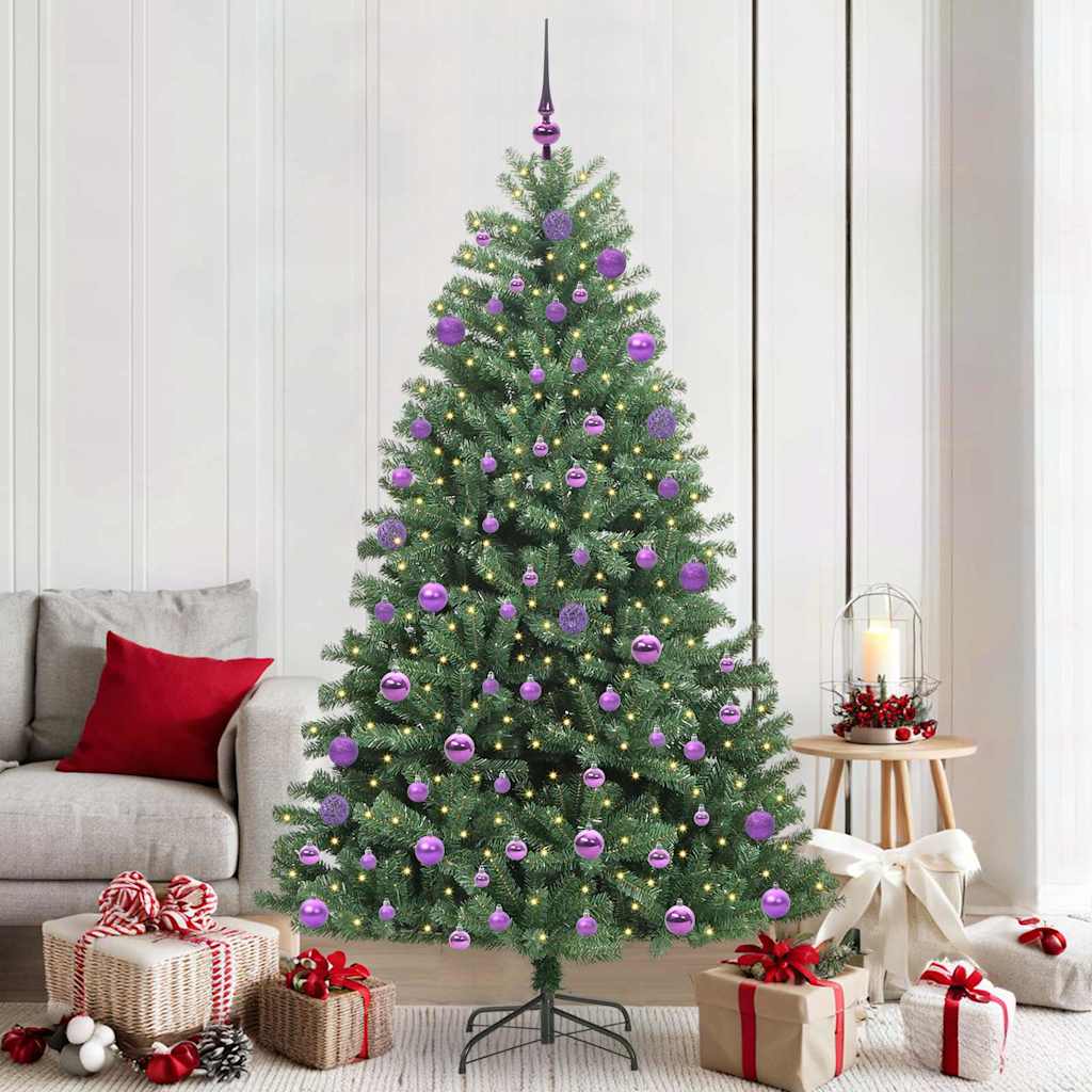 Brad de Crăciun artificial cu ramuri articulare Verde 210 cm GartenMobel Dekor