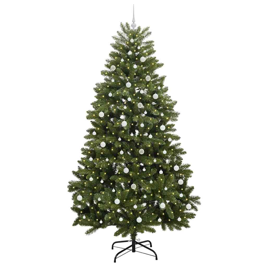 Brad de Crăciun artificial Verde 240 cm PVC și Metal GartenMobel Dekor