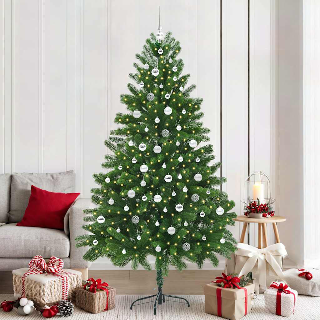 Brad de Crăciun cu 300 LED cu suport Verde 210 cm PE GartenMobel Dekor