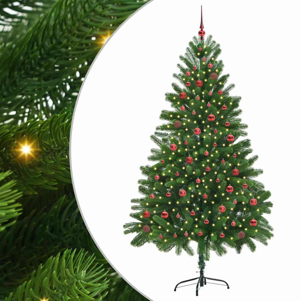 Brad de Crăciun cu 300 LED cu suport Verde 210 cm PE GartenMobel Dekor