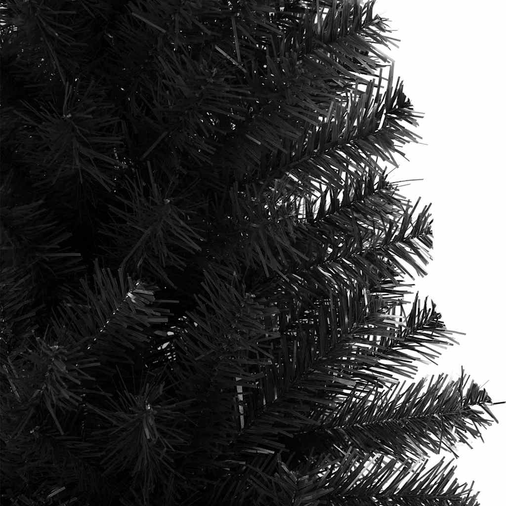 Brad de Crăciun cu 300 LED cu suport Negru 210 cm PVC GartenMobel Dekor