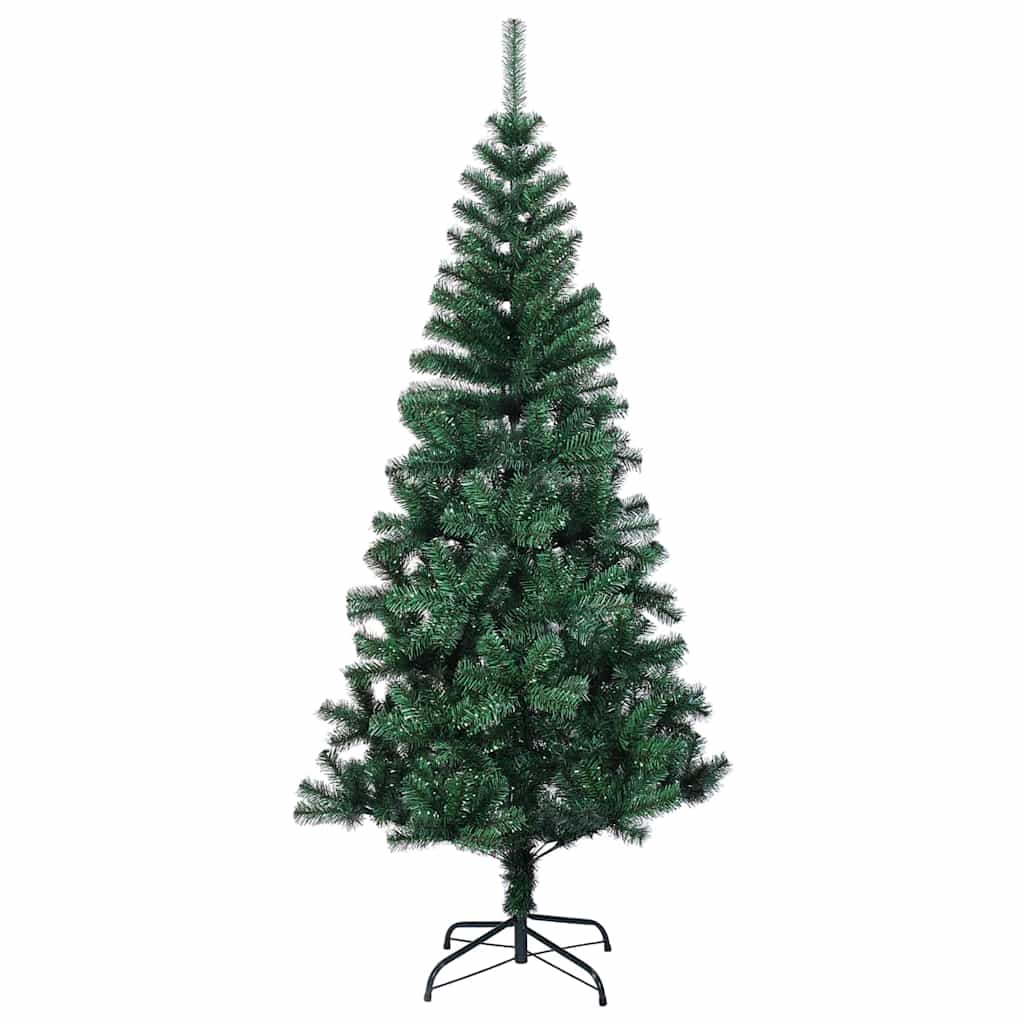 Pom de Crăciun artificial pre-iluminat Verde 120cm PVC și Metal GartenMobel Dekor