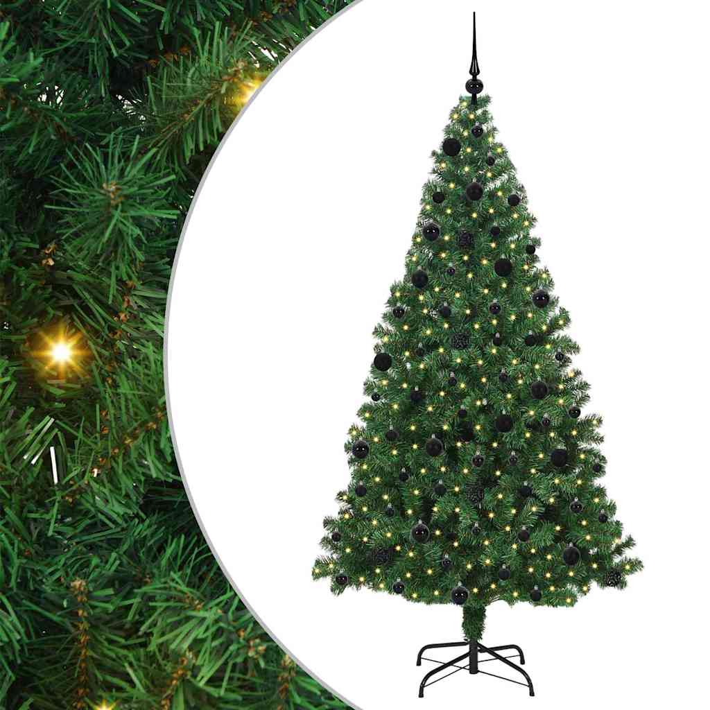 Brad de Crăciun artificial Verde 210 cm PVC și Oțel și Plastic GartenMobel Dekor