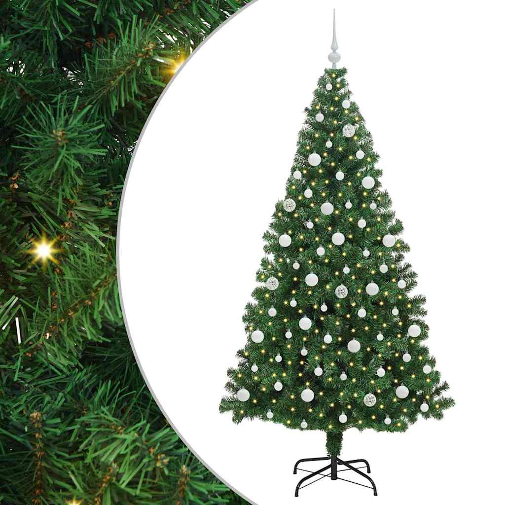 Brad de Crăciun artificial Verde 210 cm PVC și Oțel și Plastic GartenMobel Dekor