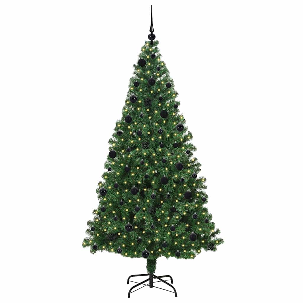 Brad de Crăciun artificial Verde 210 cm PVC și Oțel și Plastic GartenMobel Dekor