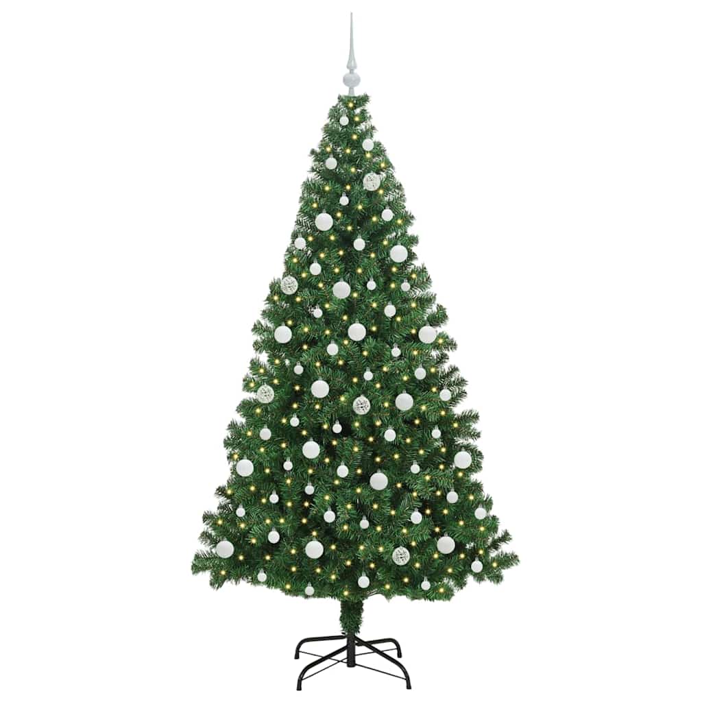 Brad de Crăciun artificial Verde 210 cm PVC și Oțel și Plastic GartenMobel Dekor