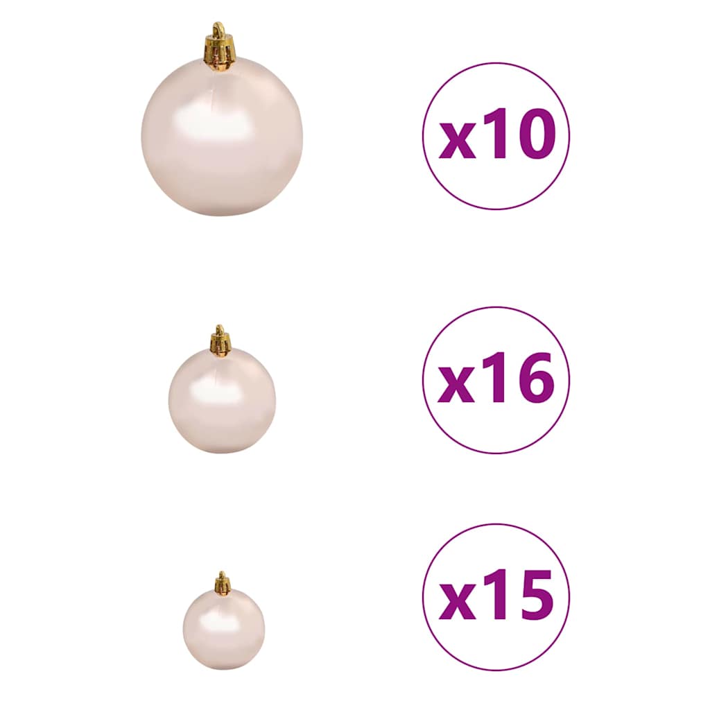 Brad de Crăciun artificial pre-iluminat Roz 210 cm PVC GartenMobel Dekor