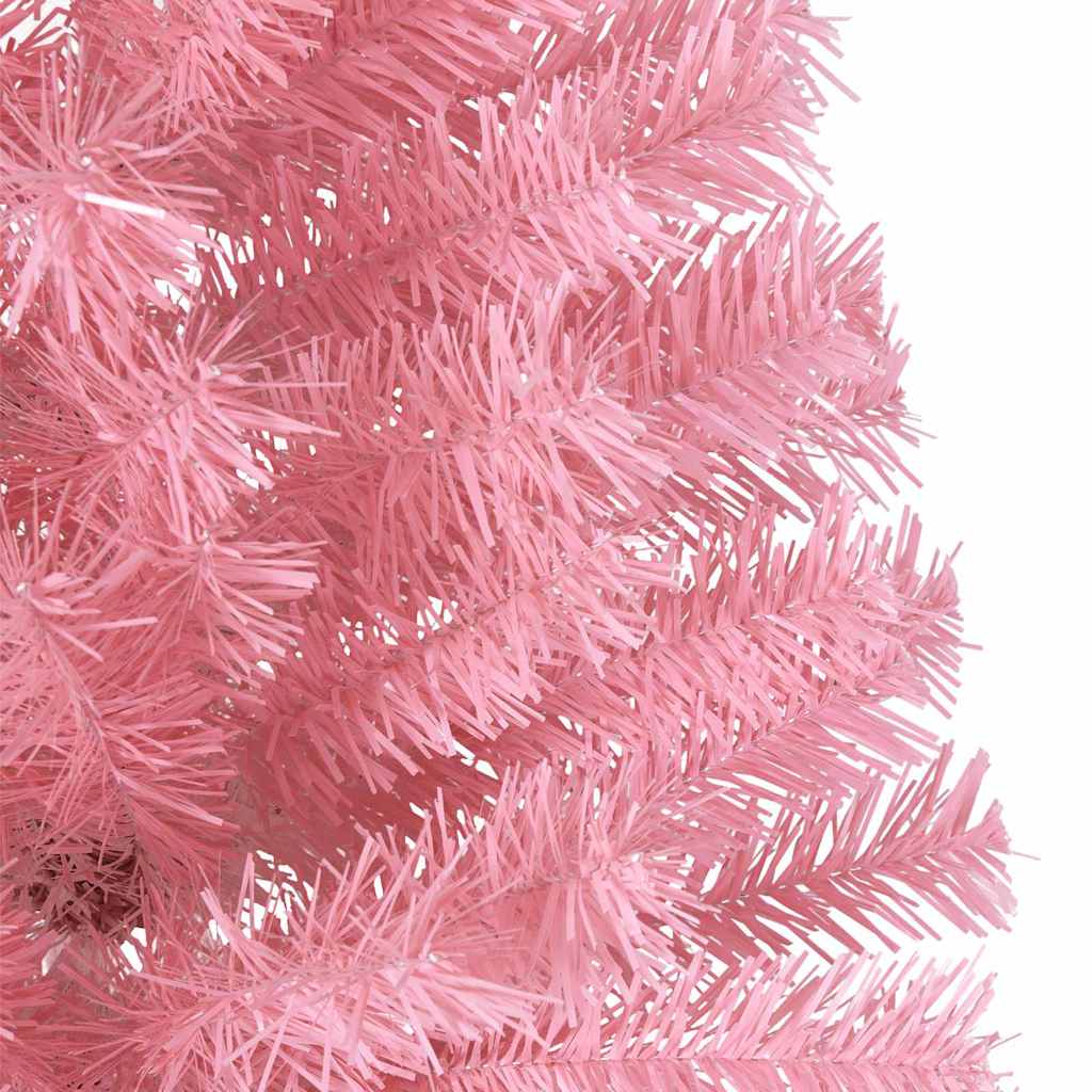 Pom de Crăciun artificial pre-iluminat Roz 210 cm PVC GartenMobel Dekor