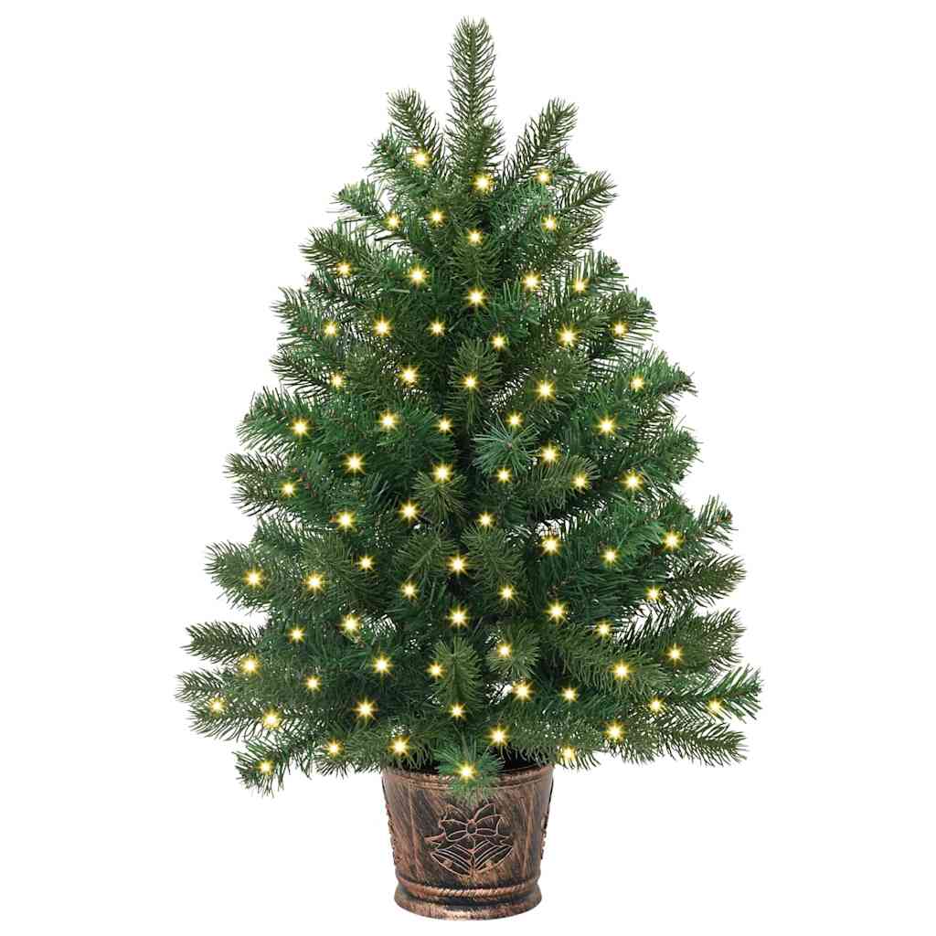 Brad de Crăciun artificial cu 150 LED Verde 90 cm PE și PVC GartenMobel Dekor