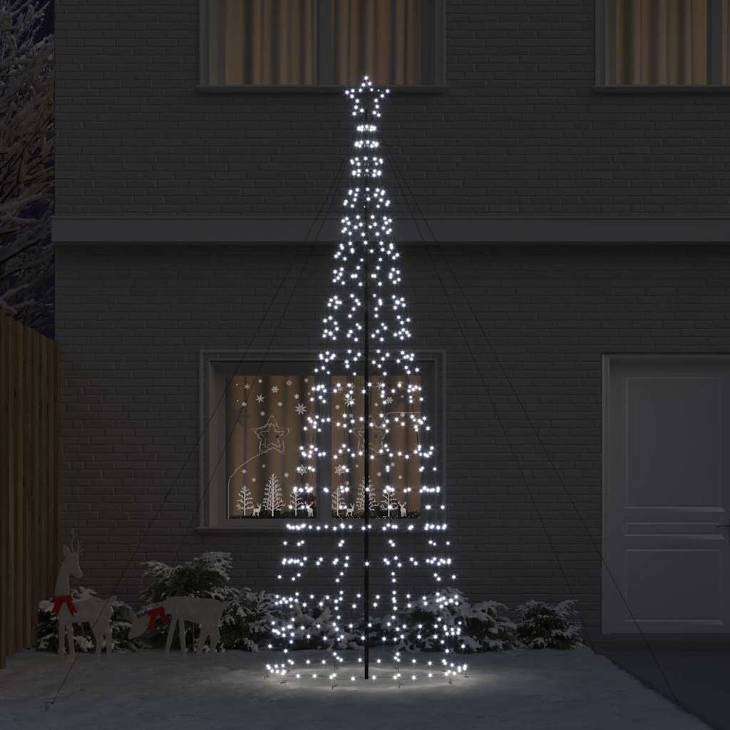 Brad de Crăciun LED cu 800 LED Alb rece 400 cm Fier GartenMobel Dekor