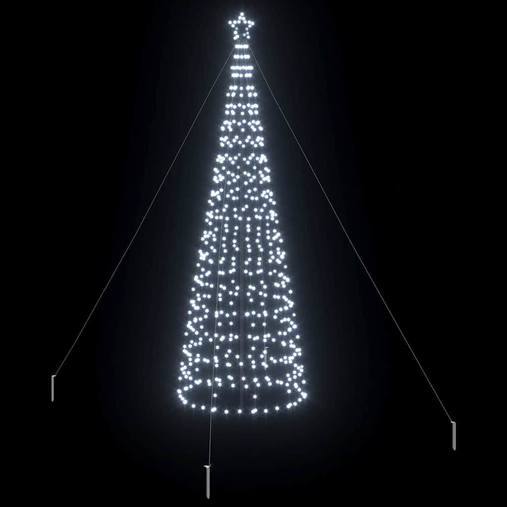 Brad de Crăciun LED cu 800 LED Alb rece 400 cm Fier GartenMobel Dekor