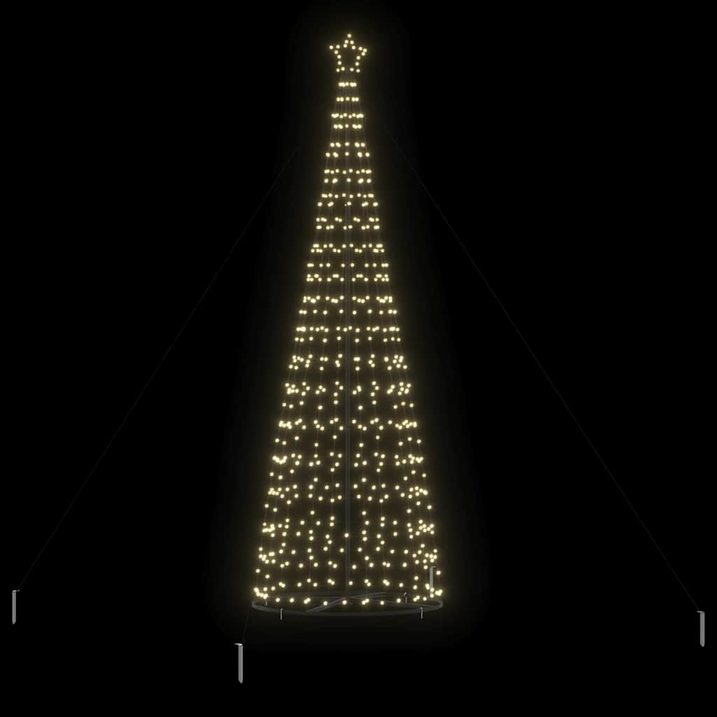 Brad de Crăciun LED cu 800 LED cu suport Alb cald 400 cm Fier GartenMobel Dekor