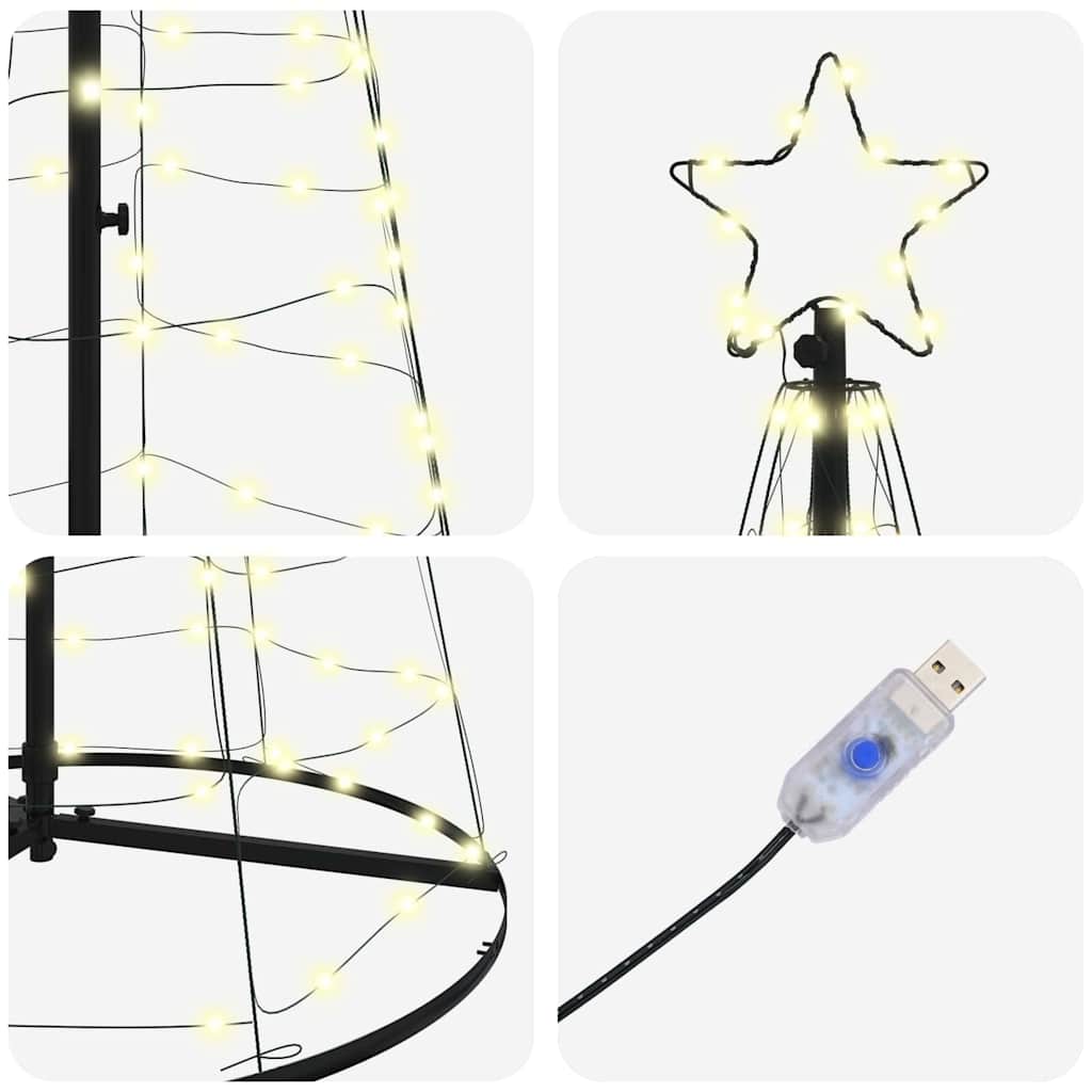 Brad de Crăciun LED cu 800 LED cu suport Alb cald 400 cm Fier GartenMobel Dekor