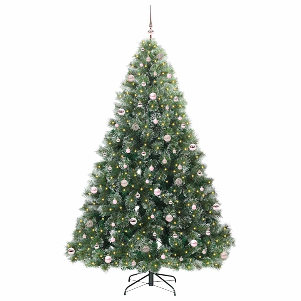 Brad de Crăciun artificial cu 300 LED Verde 240 cm PE și PVC GartenMobel Dekor