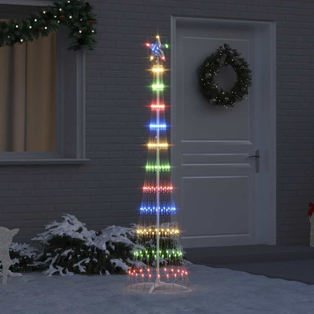 Brad de Crăciun LED Multicolour 138.5 x 138.5 x 399 cm Metal GartenMobel Dekor