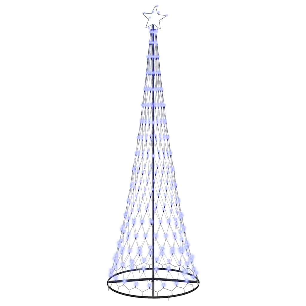 Brad de Crăciun LED albastru 138.5 x 138.5 x 399 cm Metal GartenMobel Dekor