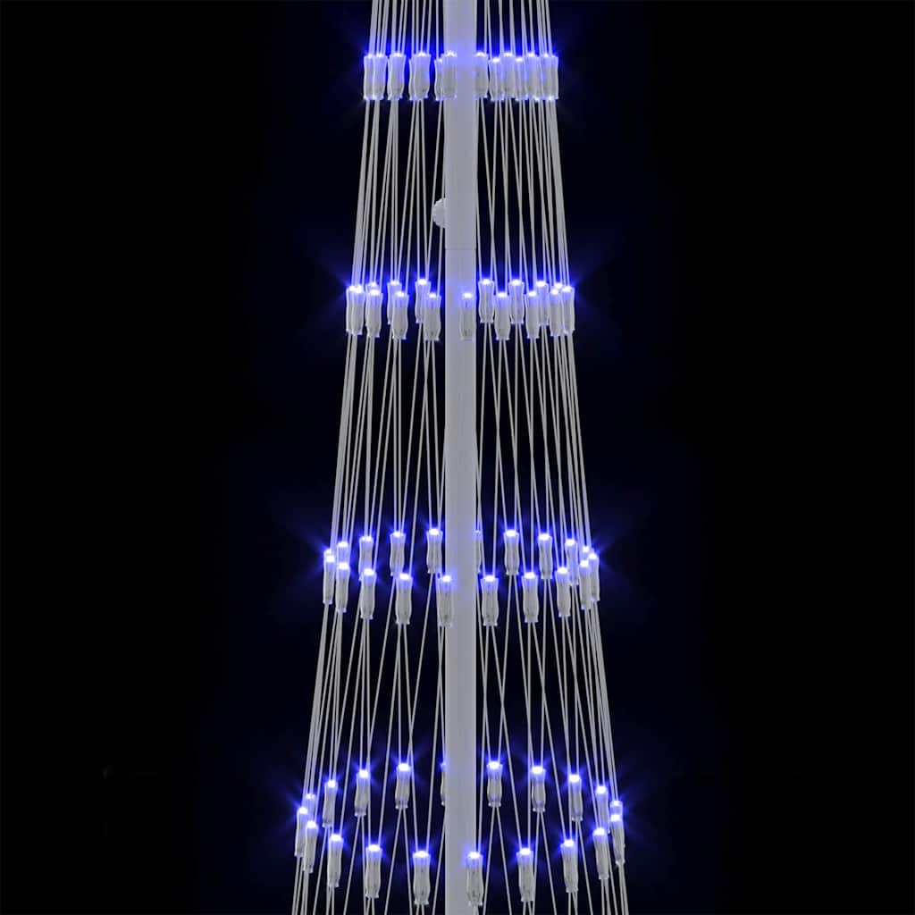 Brad de Crăciun LED albastru 138.5 x 138.5 x 399 cm Metal GartenMobel Dekor