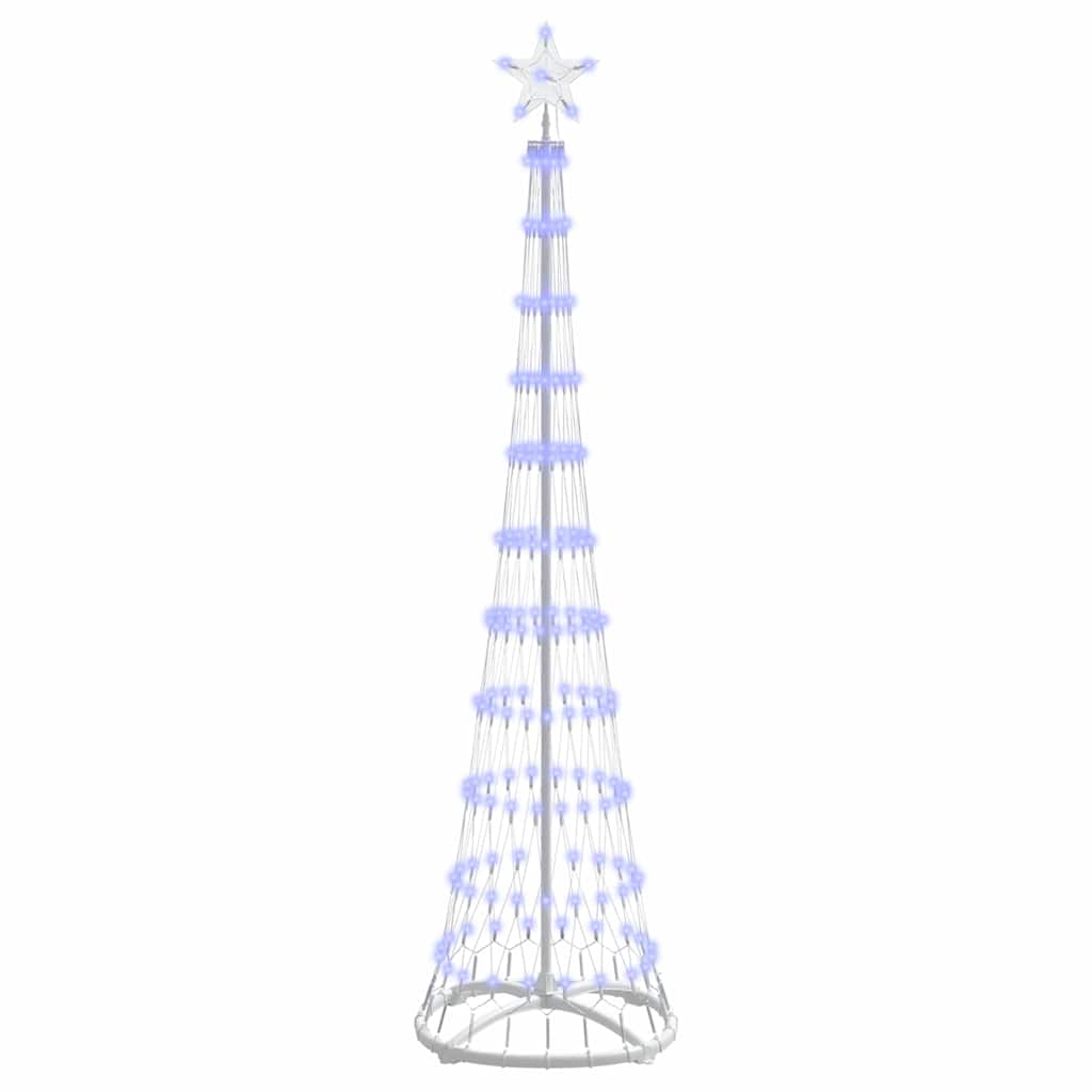 Brad de Crăciun LED albastru 138.5 x 138.5 x 399 cm Metal GartenMobel Dekor