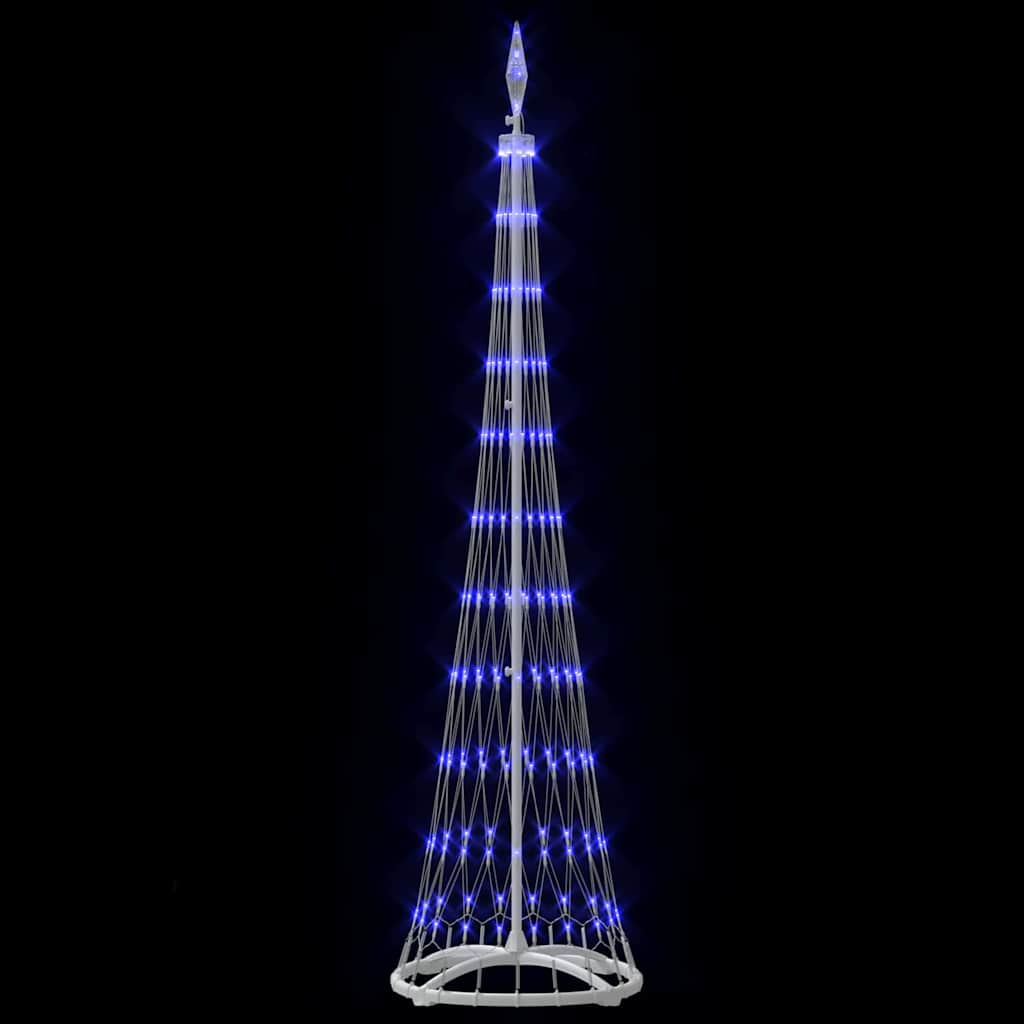 Brad de Crăciun LED albastru 138.5 x 138.5 x 399 cm Metal GartenMobel Dekor