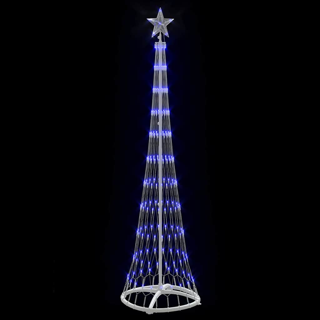 Brad de Crăciun LED albastru 138.5 x 138.5 x 399 cm Metal GartenMobel Dekor