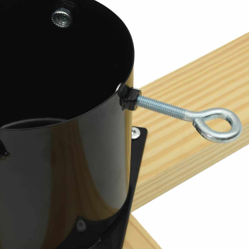 Suport pentru brad de Crăciun 1.73 Negru 50 x 50 x 16 cm GartenMobel Dekor