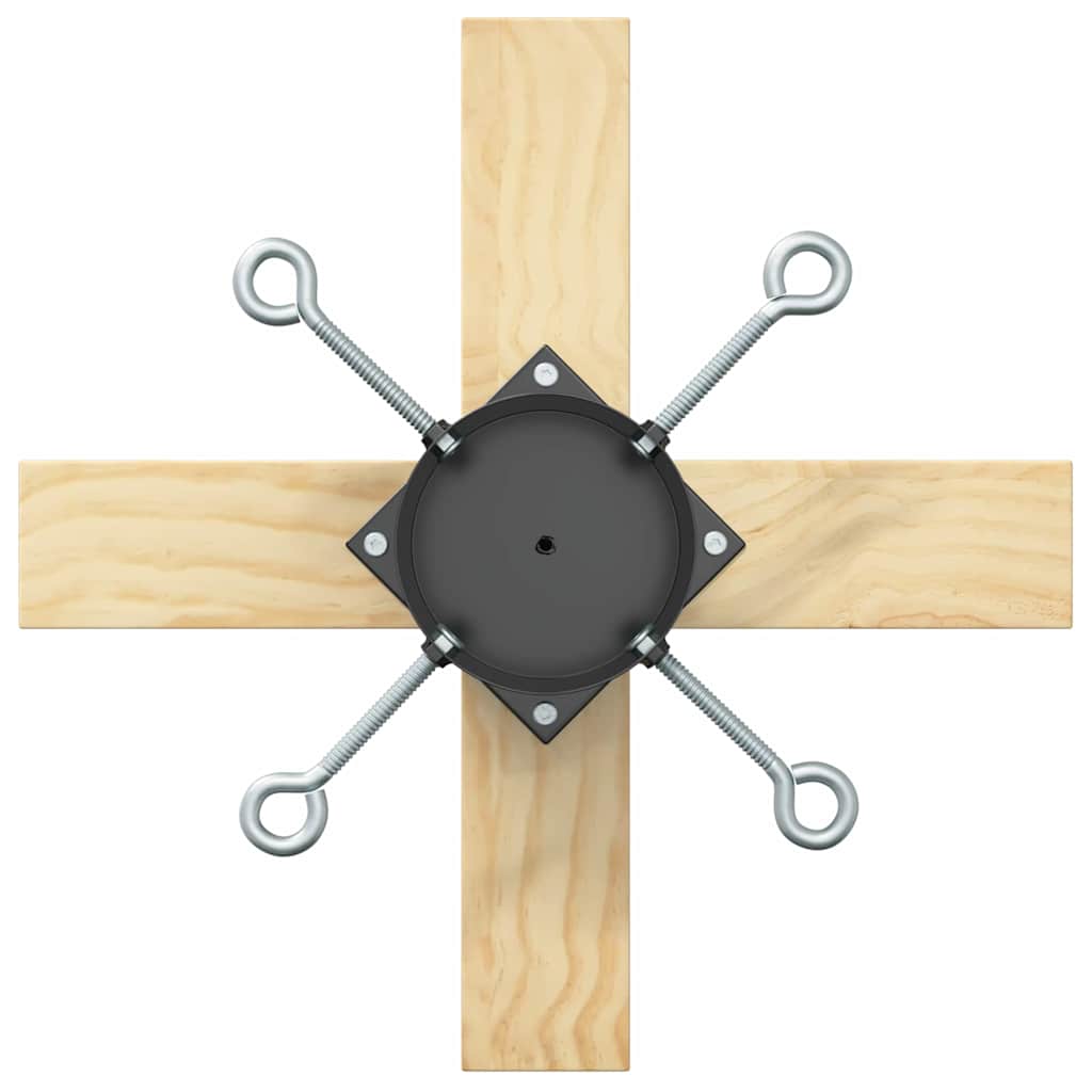 Suport pentru brad de Crăciun 1.73 Negru 50 x 50 x 16 cm GartenMobel Dekor