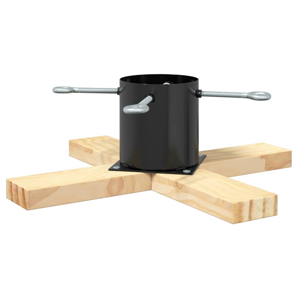 Suport pentru brad de Crăciun 1.73 Negru 50 x 50 x 16 cm GartenMobel Dekor