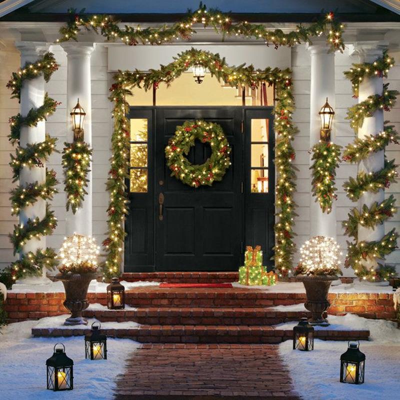 Ghirlanda de Craciun 2,7m din Crengute de Brad Artificial Verde Clasic Apuseni, Lungime 270cm, Aspect Natural