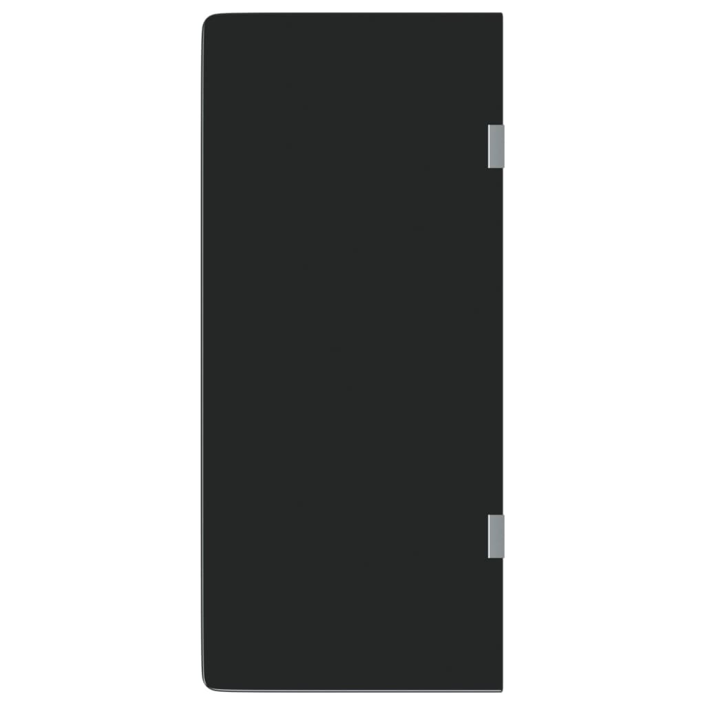 Ecran intimitate pisoar perete negru 90x40cm sticlă securizată GartenMobel Dekor