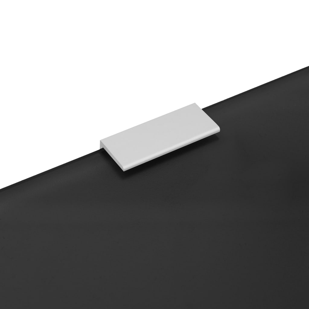 Ecran intimitate pisoar perete negru 90x40cm sticlă securizată GartenMobel Dekor