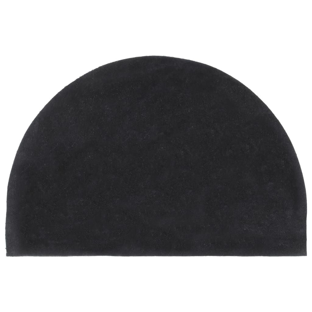 Covoraș de ușă semirotund, Gri închis, 40x60 cm, fibre de cocos GartenMobel Dekor