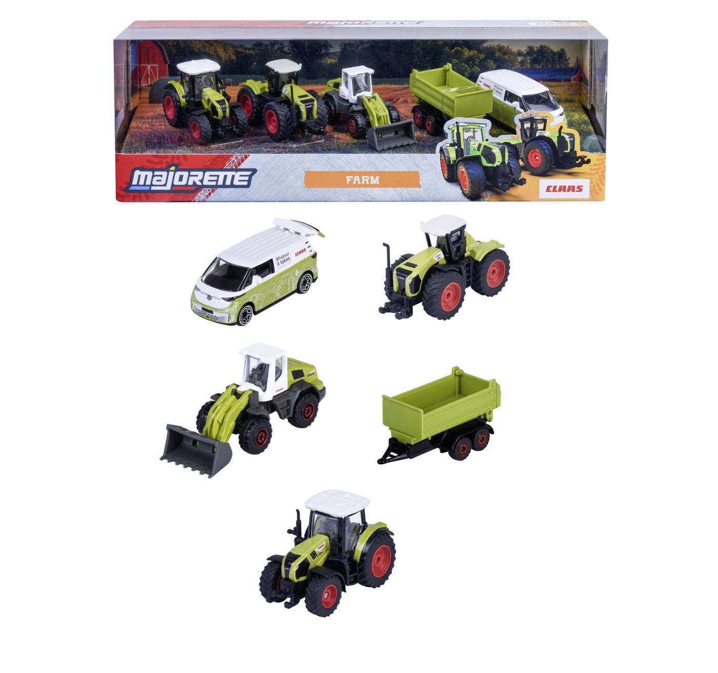 MAJORETTE CLASS SET 5 VEHICULE AGRICOLE METALICE FARM 7.5CM SuperHeroes ToysZone