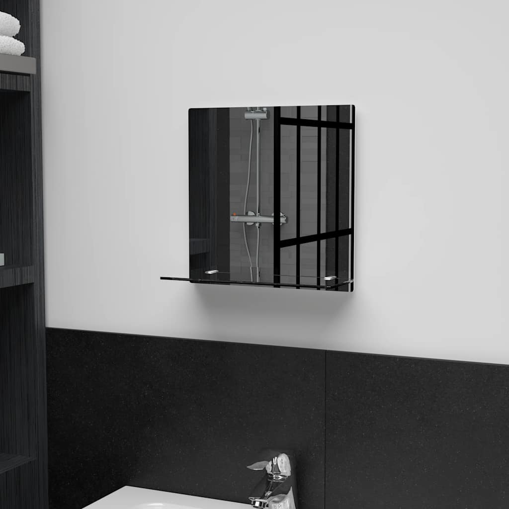 Oglindă de perete cu raft, 30 x 30 cm, sticlă securizată GartenMobel Dekor