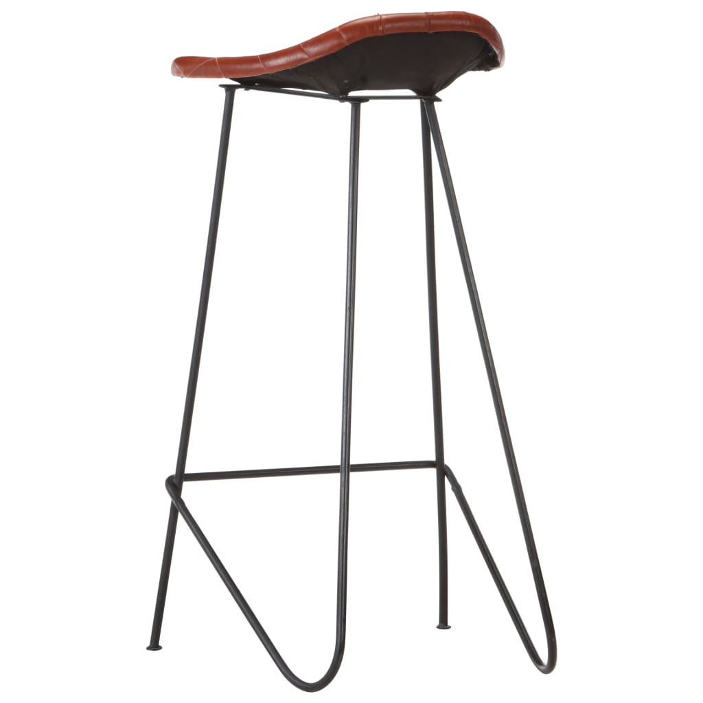 Set mobilier de bar 7 piese lemn masiv acacia & piele naturală GartenMobel Dekor