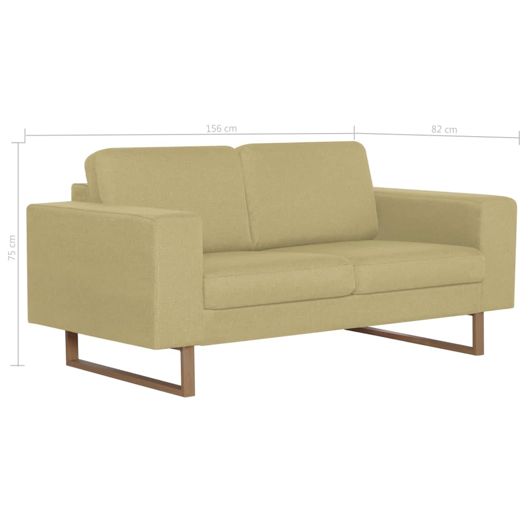 Canapea cu 2 locuri, verde, material textil GartenMobel Dekor
