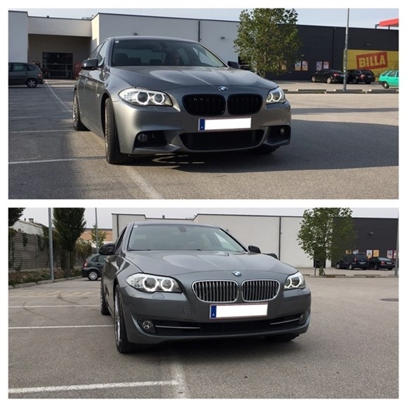 Bara Fata BMW Seria 5 F10 F11 (2011-2014) M-Technik Design cu Grile Centrale M Design Performance AutoTuning