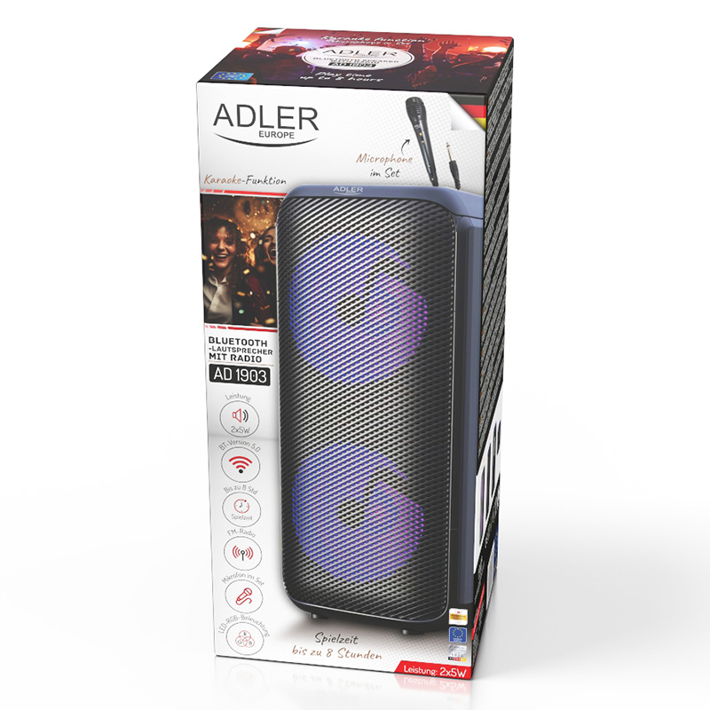 BOXA BLUETOOTH KARAOKE AD 1903 ADLER EuroGoods Quality