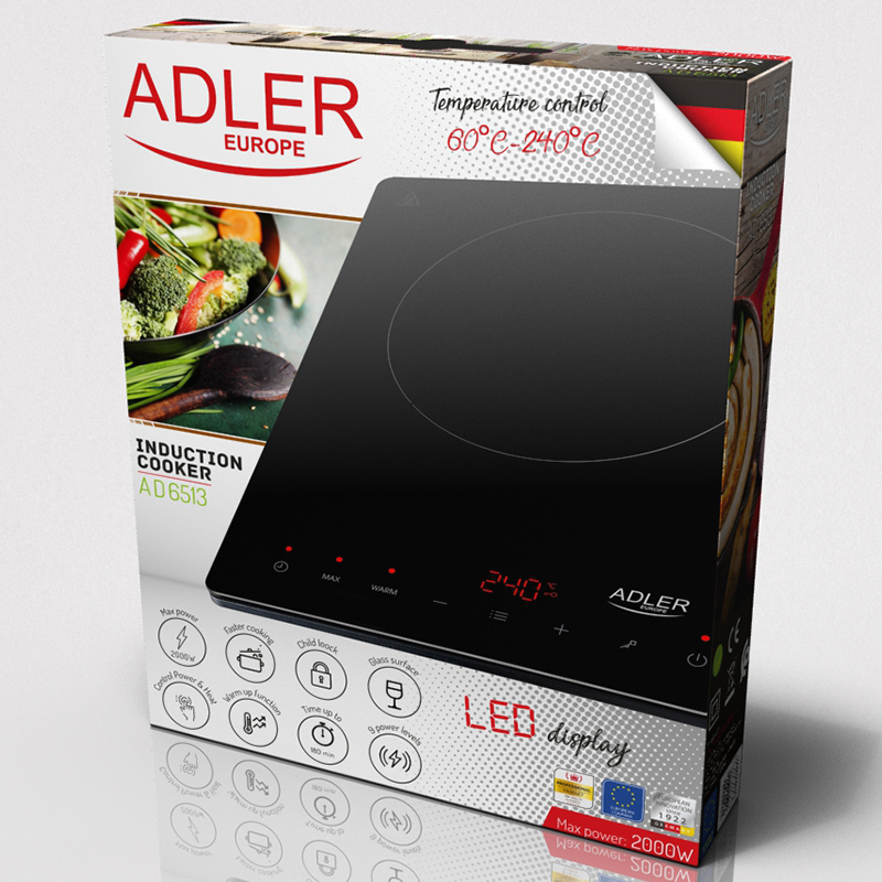PLITA INDUCTIE 2000W AD 6513 ADLER EuroGoods Quality