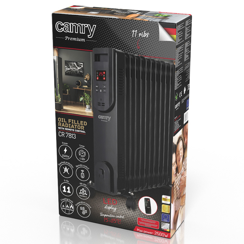 RADIATOR ULEI 11 ELEMENTI 2500W CR 7813 CAMRY EuroGoods Quality