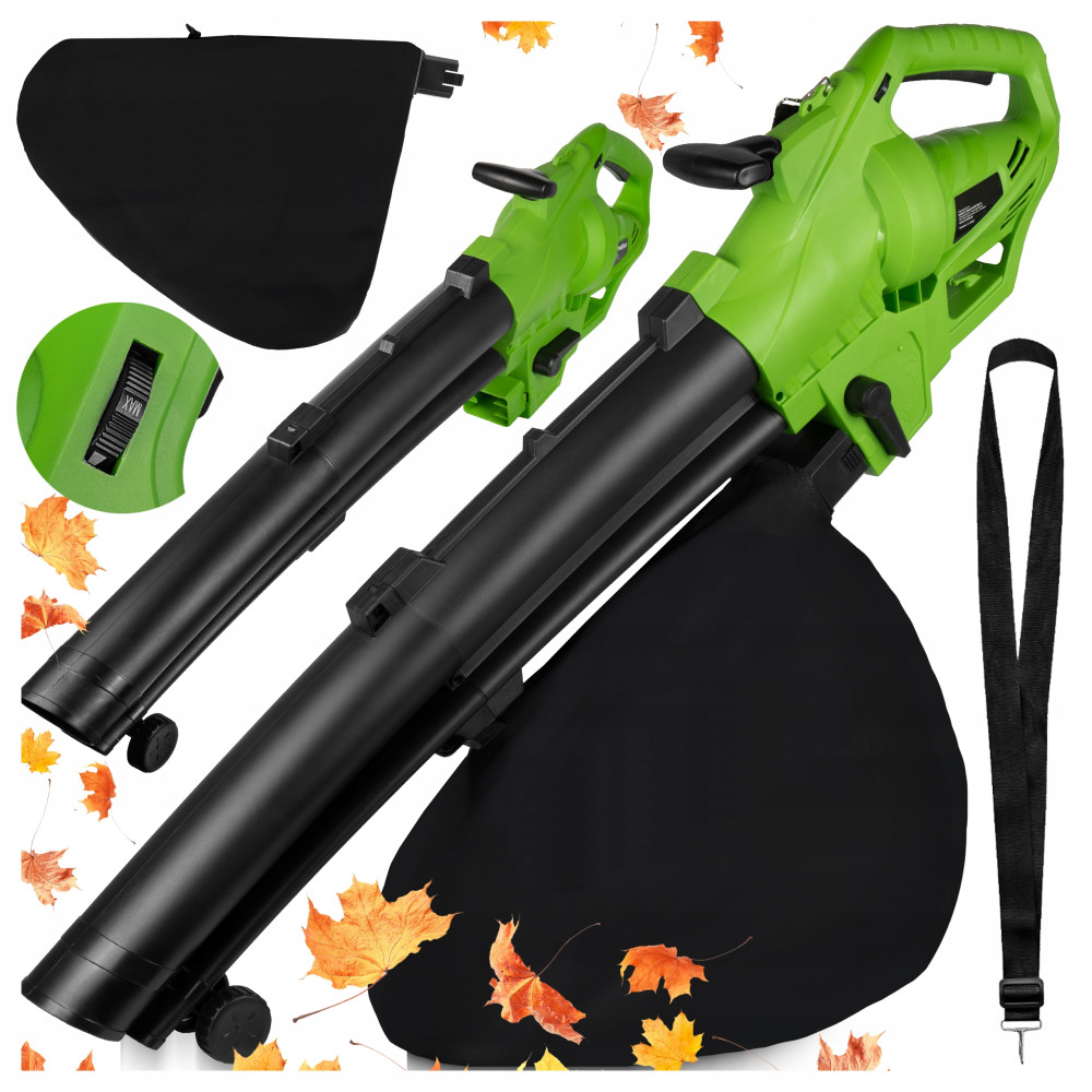 Suflanta Electrica 220V si Aspirator cu Tocator 3-in-1 pentru Frunze, Putere 3500W, 270 km/h, Sac Colector 45L