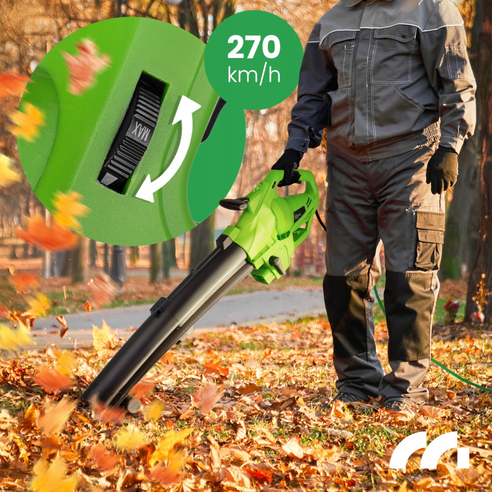 Suflanta Electrica 220V si Aspirator cu Tocator 3-in-1 pentru Frunze, Putere 3500W, 270 km/h, Sac Colector 45L