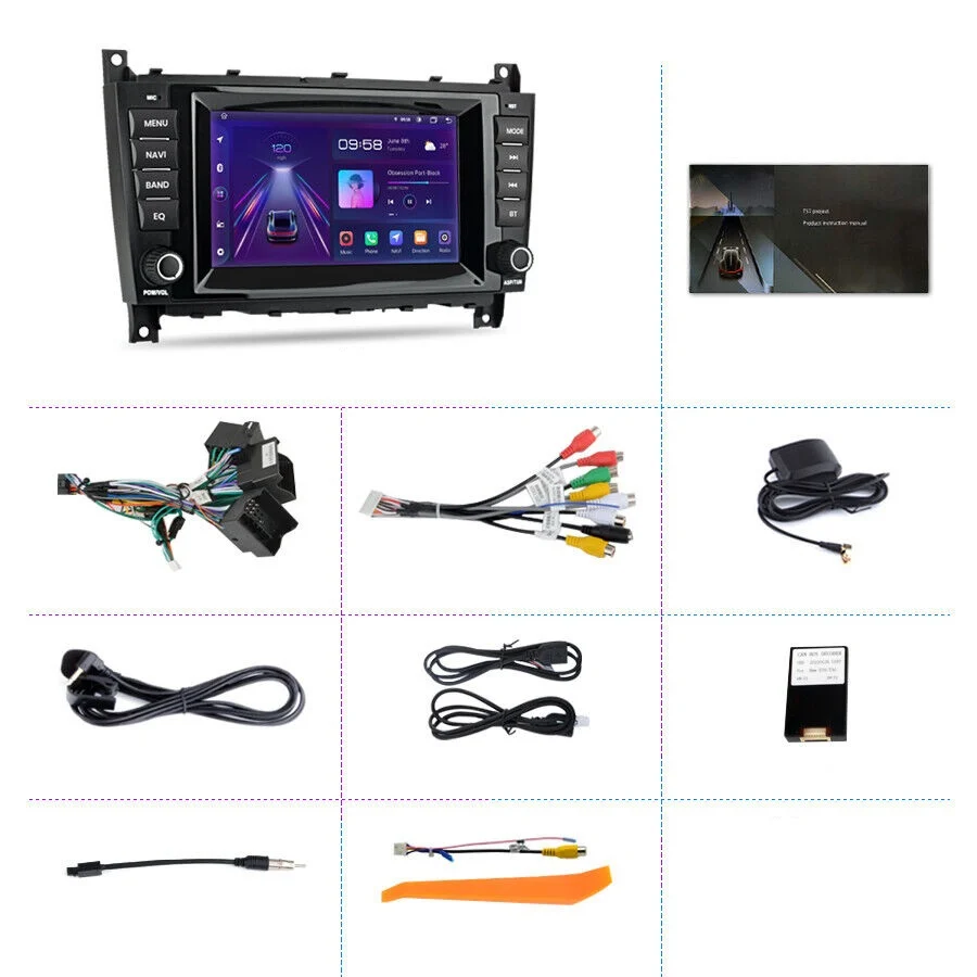 Navigatie Dedicata Mercedes Benz C-Class W203  CLS W219  CLK W209 (2004 - 2011), 7Inch, 2Gb Ram, 32Gb Stocare, Carplay Performance AutoTuning