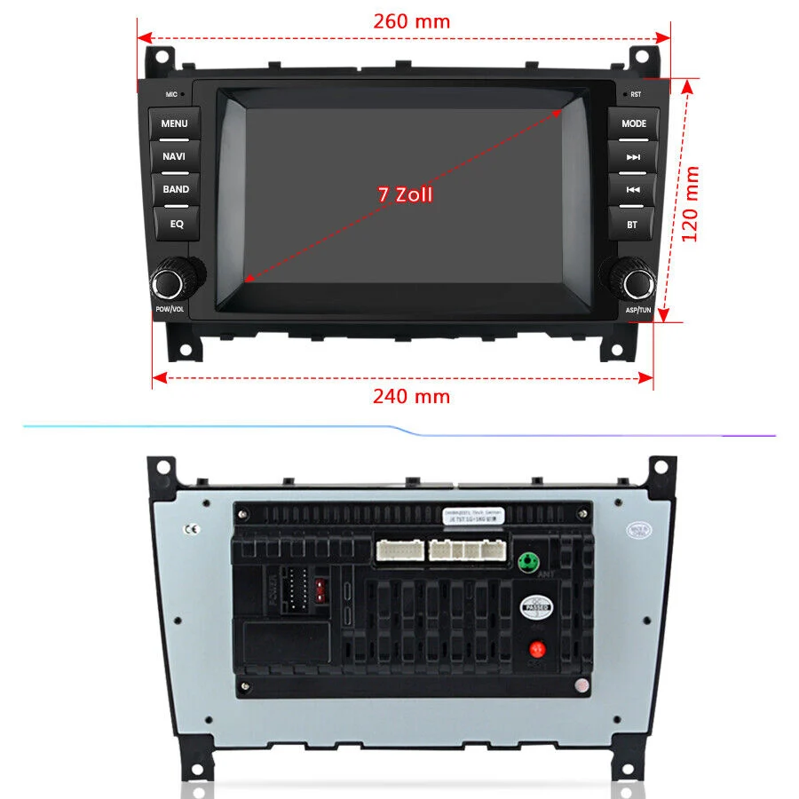 Navigatie Dedicata Mercedes Benz C-Class W203  CLS W219  CLK W209 (2004 - 2011), 7Inch, 2Gb Ram, 32Gb Stocare, Carplay Performance AutoTuning