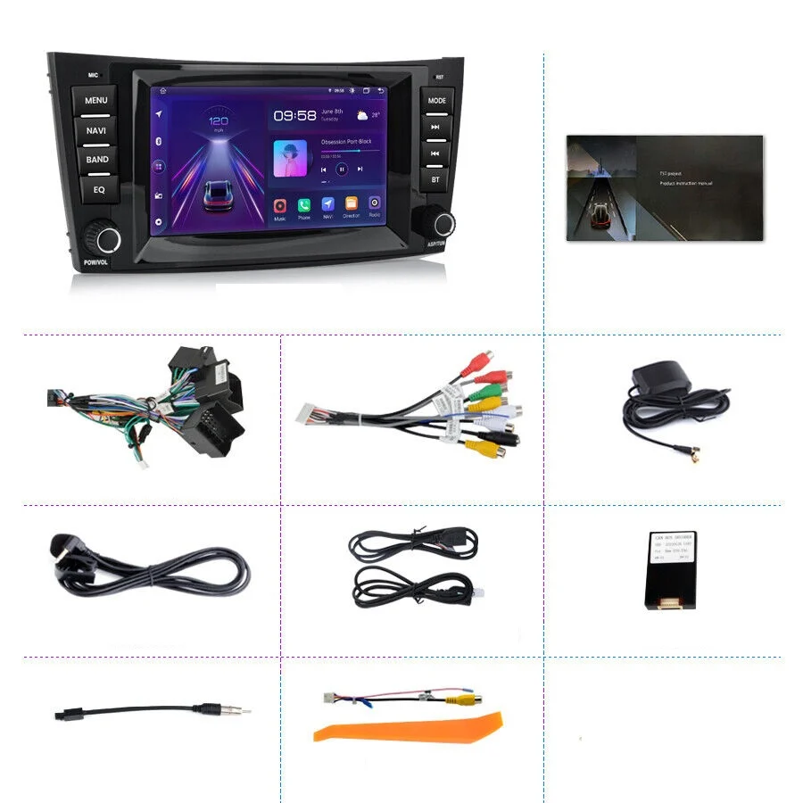 Navigatie Dedicata Mercedes Benz E-Class W211 CLS W219 (2002 - 2008), 7Inch, 2Gb Ram, 32Gb Stocare, Carplay Performance AutoTuning