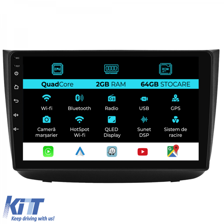 Navigatie Dedicata Mercedes Vito, Viano (2005-2015), 10Inch, 2Gb Ram, 64Gb Stocare, Carplay Performance AutoTuning